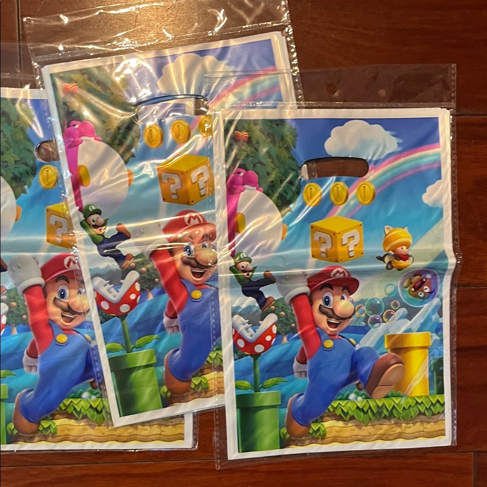 Super Mario Party Favor Bags 30 pieces new
